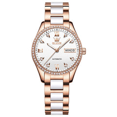 OLEVS 6637 Ceramic Automatic Mechanical Watch for Women