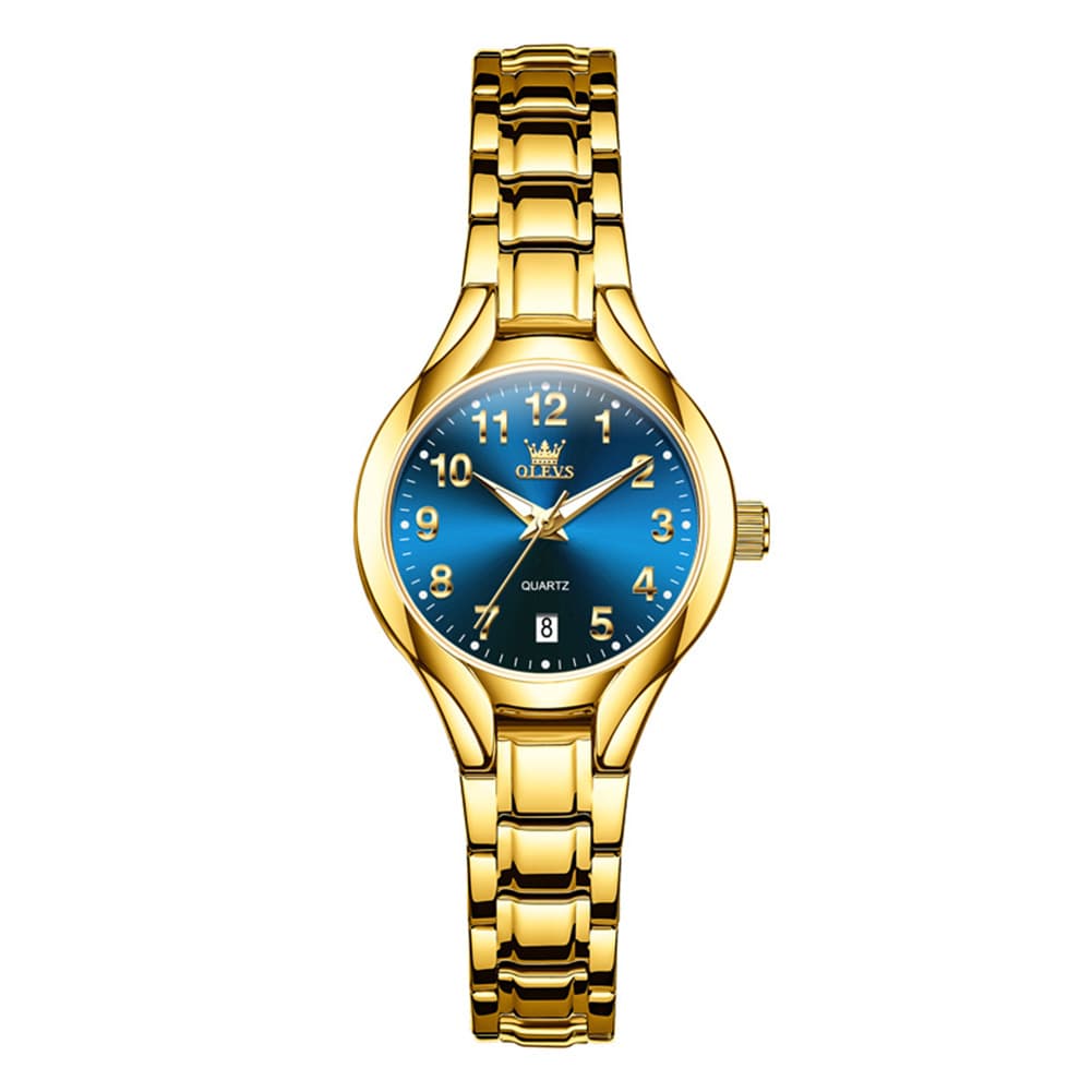 OLEVS 3650 Classic Gold Quartz Watch for Men & Women (His & Hers)