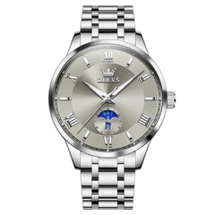 OLEVS 3638 Moon Phase Quartz Steel Watch for Men