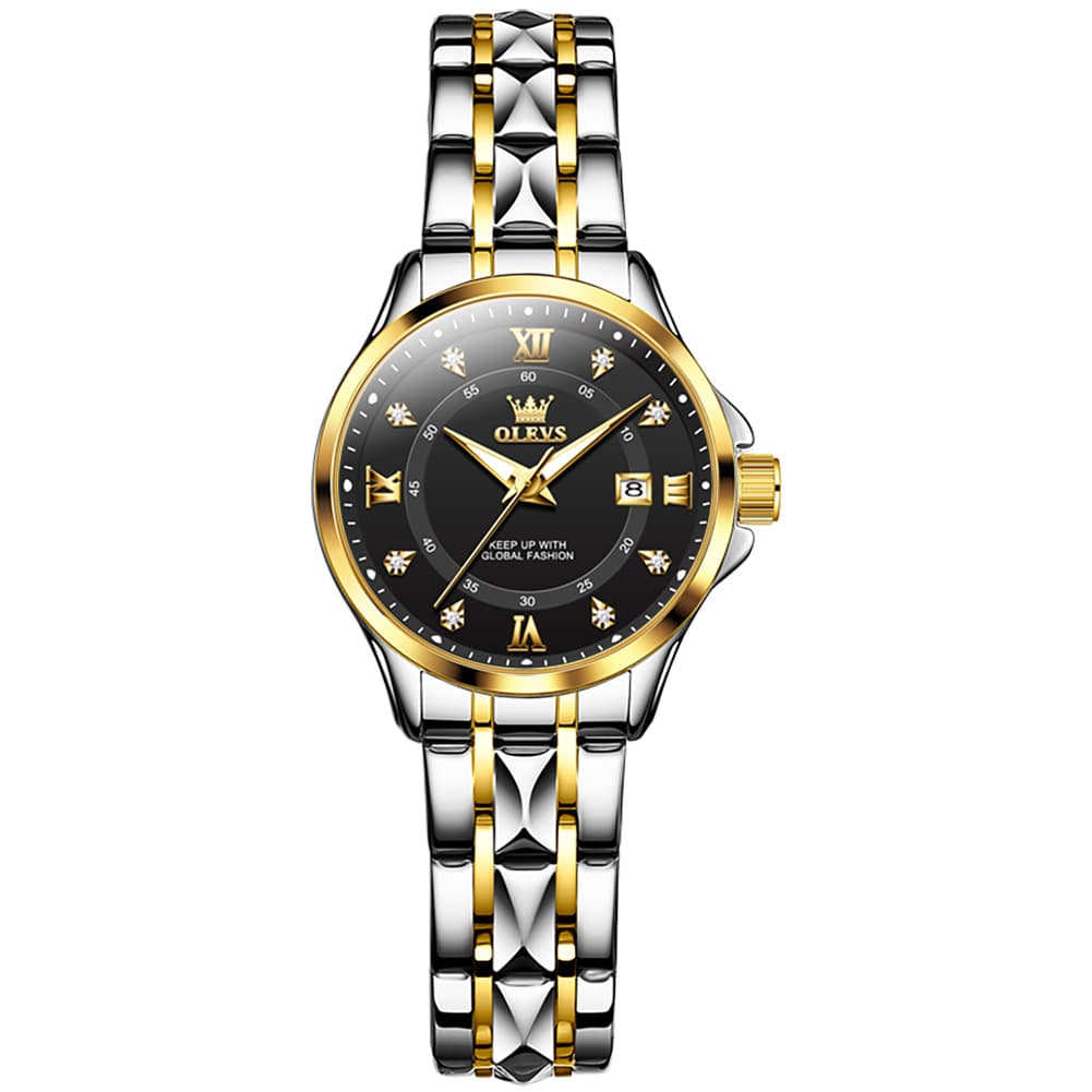 OLEVS 2906 Diamond Day Date Couples Watch Set Men Women