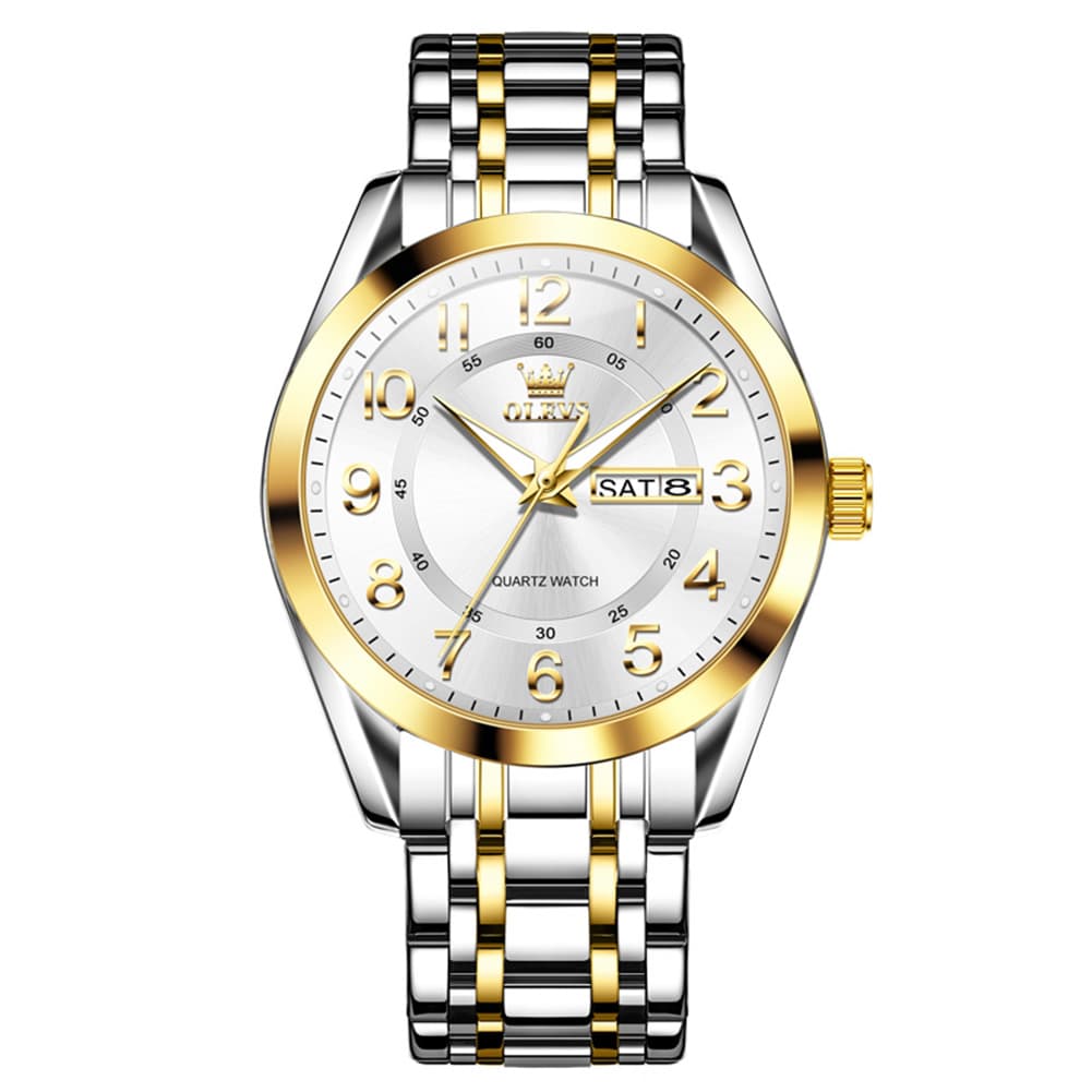 OLEVS 3666 Quartz Luminous Stainless Steel Watch For Men