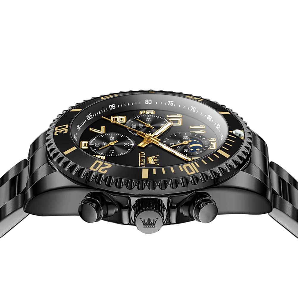 OLEVS 2926 Dive-Style Moon Phase Quartz Watch for Men