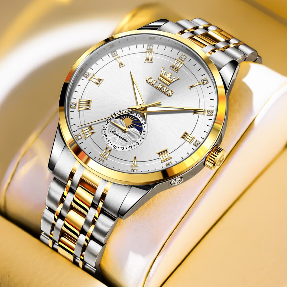 OLEVS 7063 Diamond Moon Phase Automatic Watch For Men