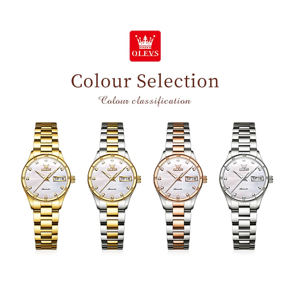 OLEVS 7030 Elegant Automatic Mechanical Watch For Women