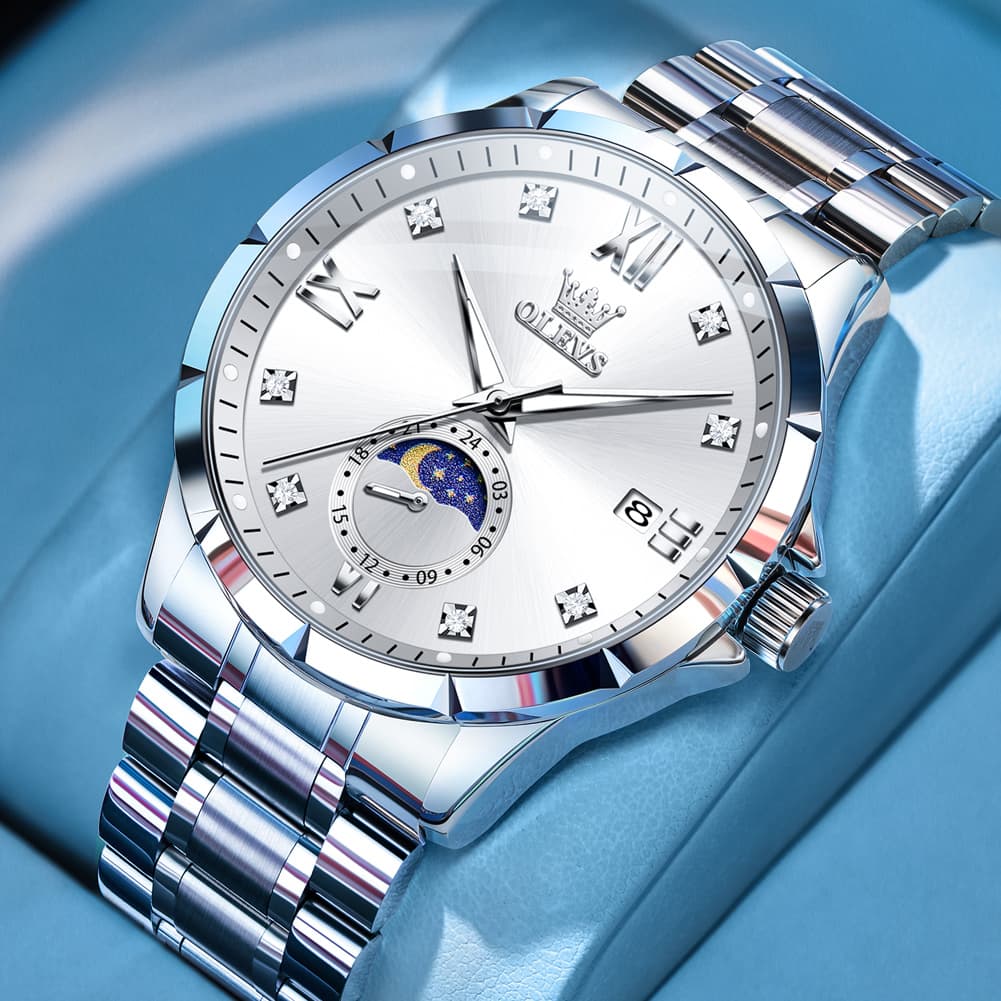 OLEVS 2956 Moon Phase Quartz Watch for Men