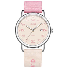 OLEVS 2997 Nylon Strap American Vintage Quartz Watch for Men and Women