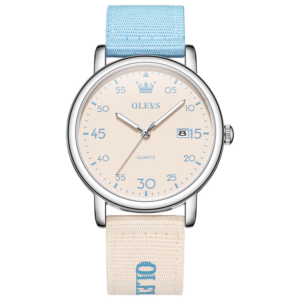 OLEVS 2997 Nylon Strap American Vintage Quartz Watch for Men and Women