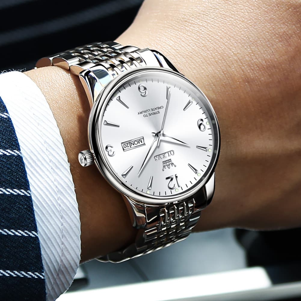 OLEVS 2928 Classic Day Date Mechanical Watch for Men