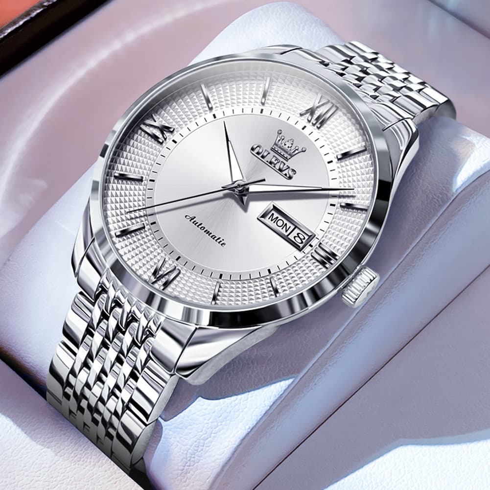 OLEVS 6657 Stainless Steel Automatic Mechanical Watch for Men