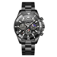 OLEVS 2990 Textured Steel Luminous Sport Watch for Men