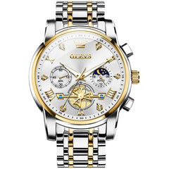 OLEVS 2856 Luxury Moon Phase Chronograph Quartz Watch for Men
