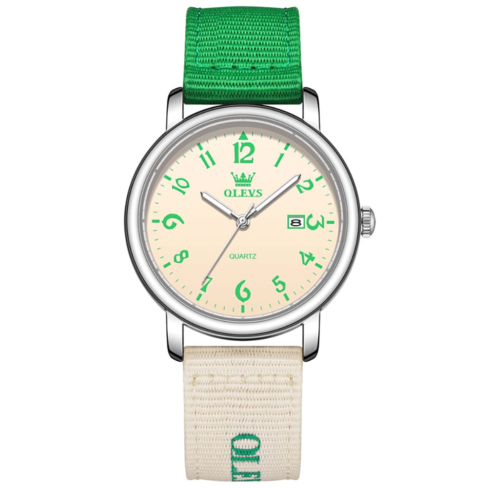 OLEVS 2991 Nylon Strap Casual Retro Quartz Watch for Men and Women