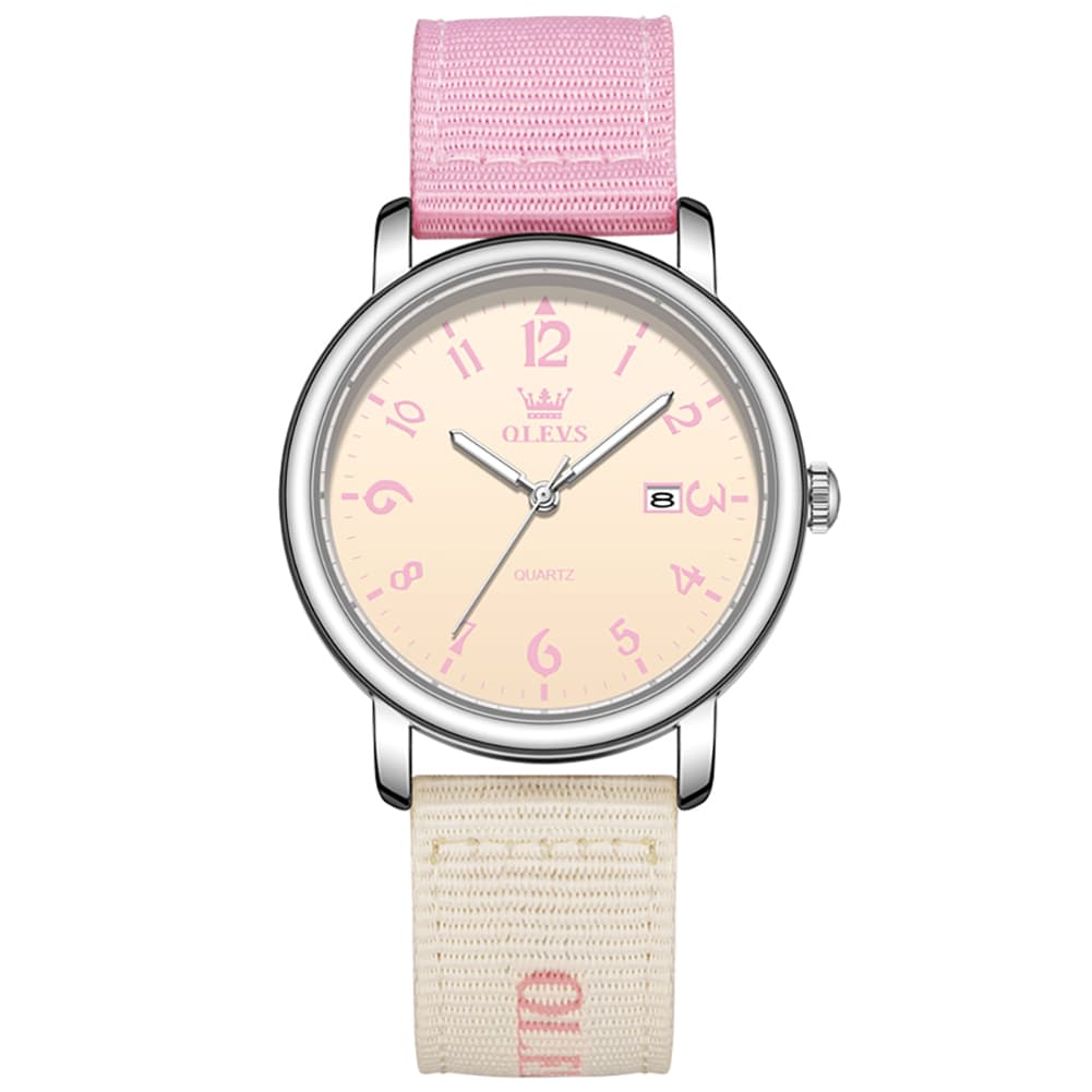 OLEVS 2991 Nylon Strap Casual Retro Quartz Watch for Men and Women