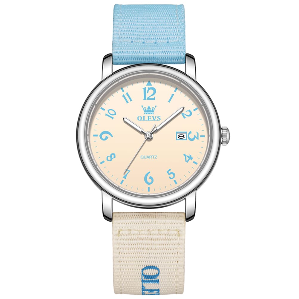 OLEVS 2991 Nylon Strap Casual Retro Quartz Watch for Men and Women