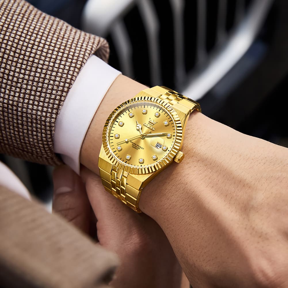OLEVS 2989 Steel Luminous Dress Watch for Men