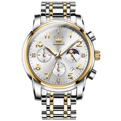OLEVS 3628 Multifunction Moon Phase Quartz Watch for Men