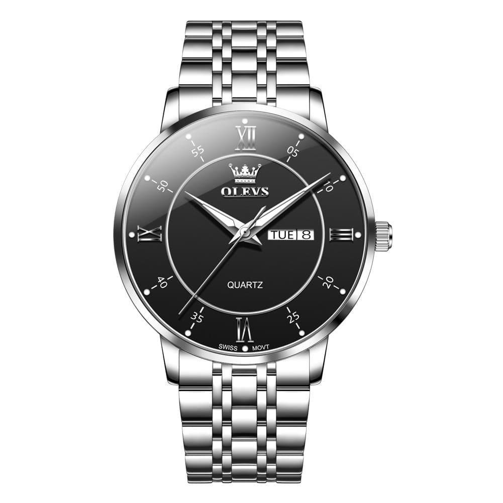 OLEVS Classic Roman Quartz Luminous Dress Watch for Men 3680