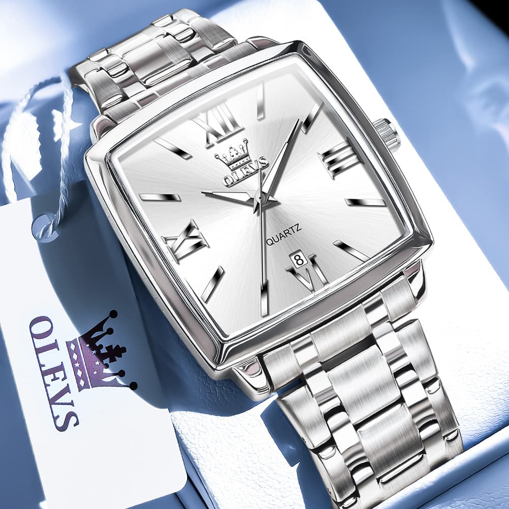 OLEVS 2969 Square Classic Quartz Watch for Men
