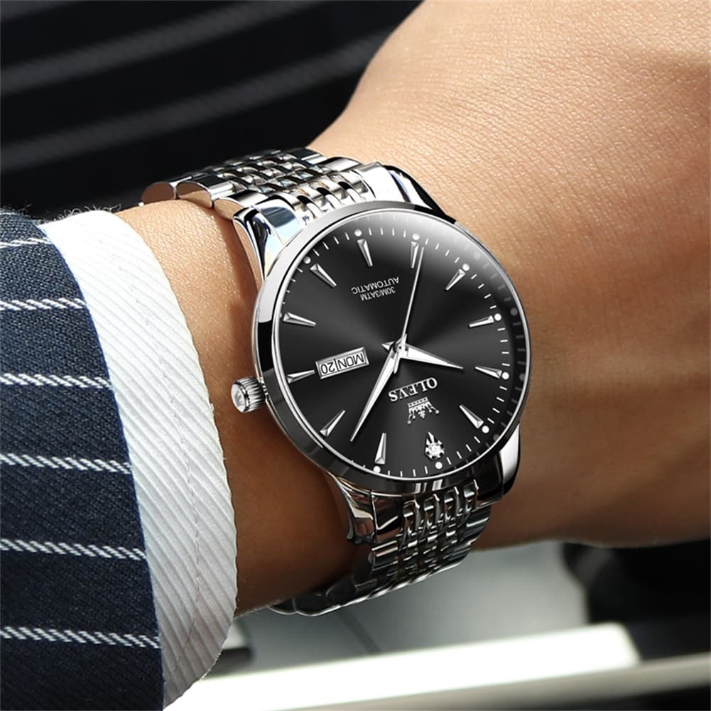 OLEVS 6635 Stainless Steel Automatic Mechanical Watch for Men