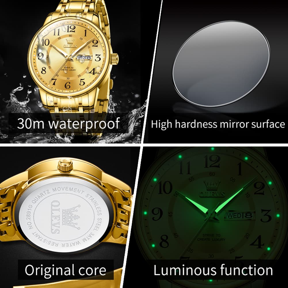 OLEVS 2891 Classic Digital Dial Couples Watch for Men Women