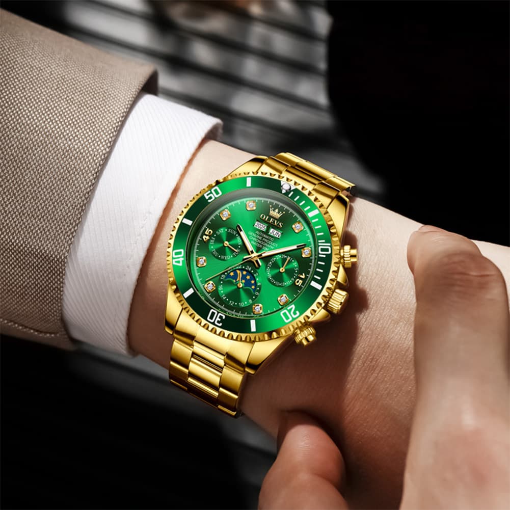 OLEVS 6729 Automatic Moon Phase Mechanical Watch For Men