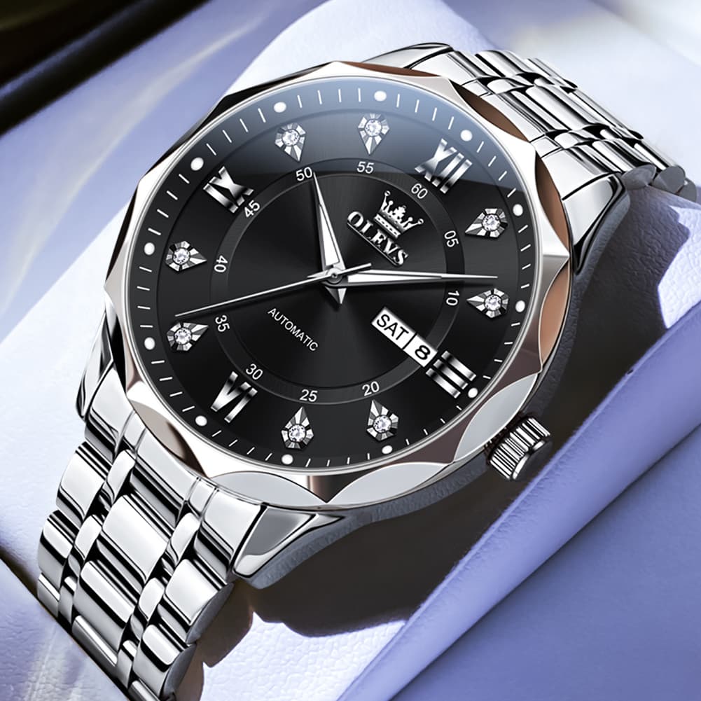 OLEVS 6727 Automatic Mechanical Diamond Watch For Men
