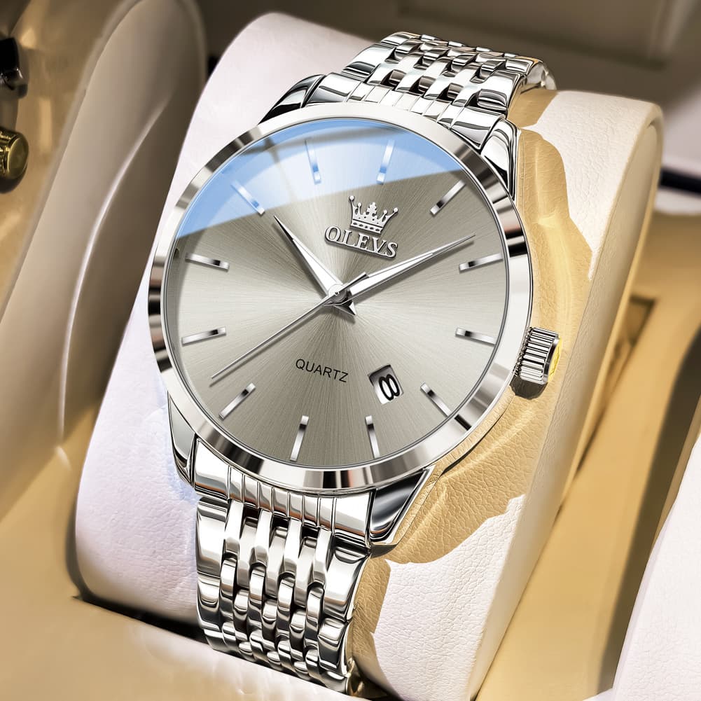 OLEVS 2907 Minimalist Ultra Thin Quartz Watch for Men