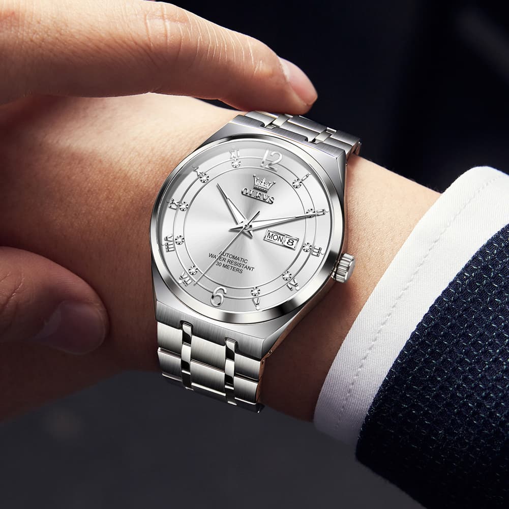 OLEVS 7068 Octagonal Luxury Sport Automatic Watch For Men