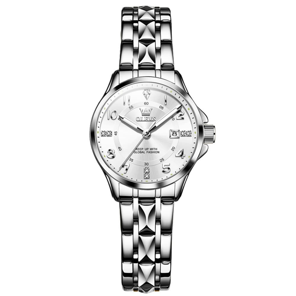 OLEVS 2910 Diamond Day Date Couples Watch Set Men Women