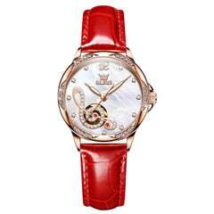 OLEVS 6656 Ceramic Mechanical Musical Note Watch for Women