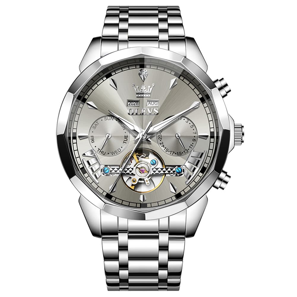 OLEVS 6619 Skeleton Mechanical Watch for Men