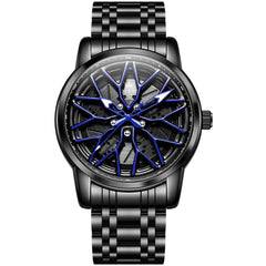 OLEVS 3701 Racing Wheel Openwork Sport Mens Quartz Watch