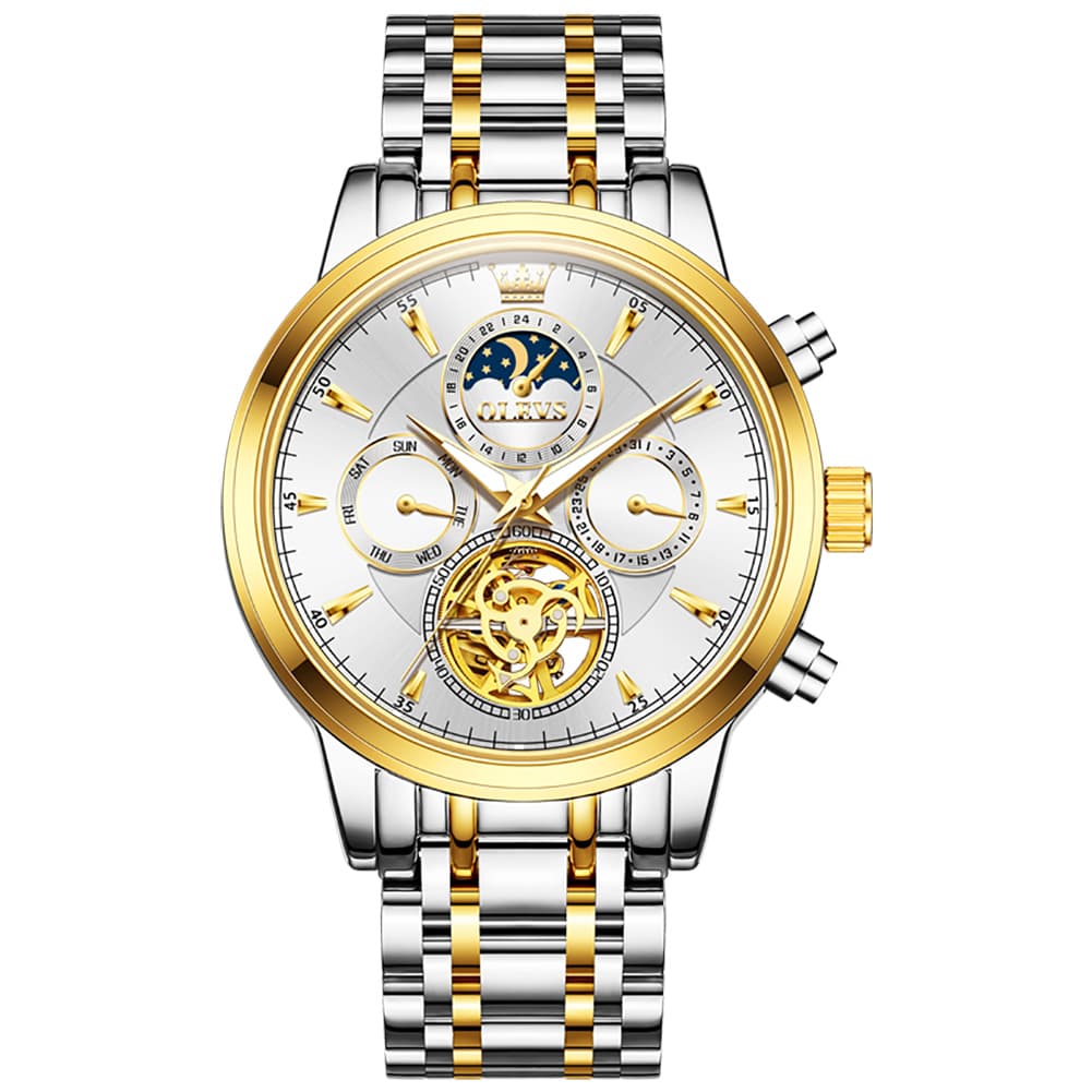 OLEVS 6746 Multi-Function Skeleton Mechanical Watch for Men