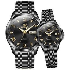 OLEVS 6702 Diamond Automatic Mechanical Watch For Couples