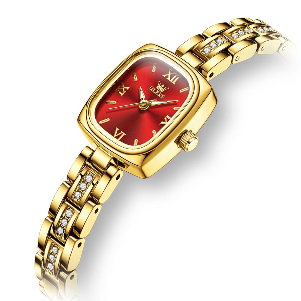 OLEVS 3695 Petite Crystal Bracelet Quartz Womens Watch