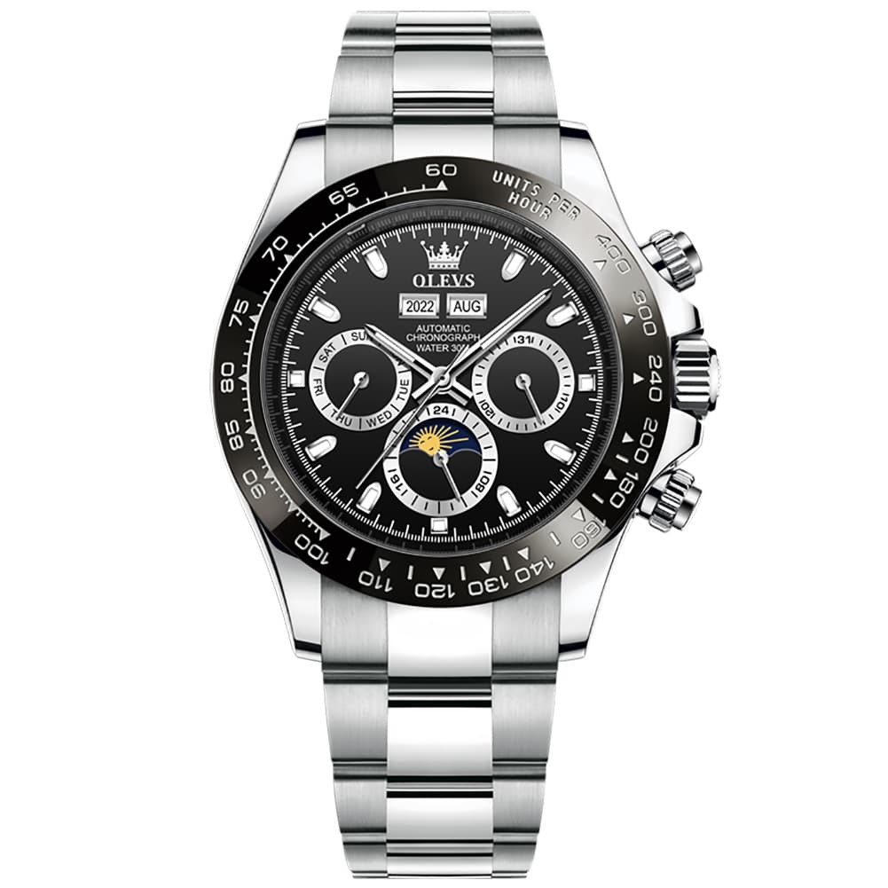 OLEVS 6654 Automatic Mechanical Moon Phase Watch for Men
