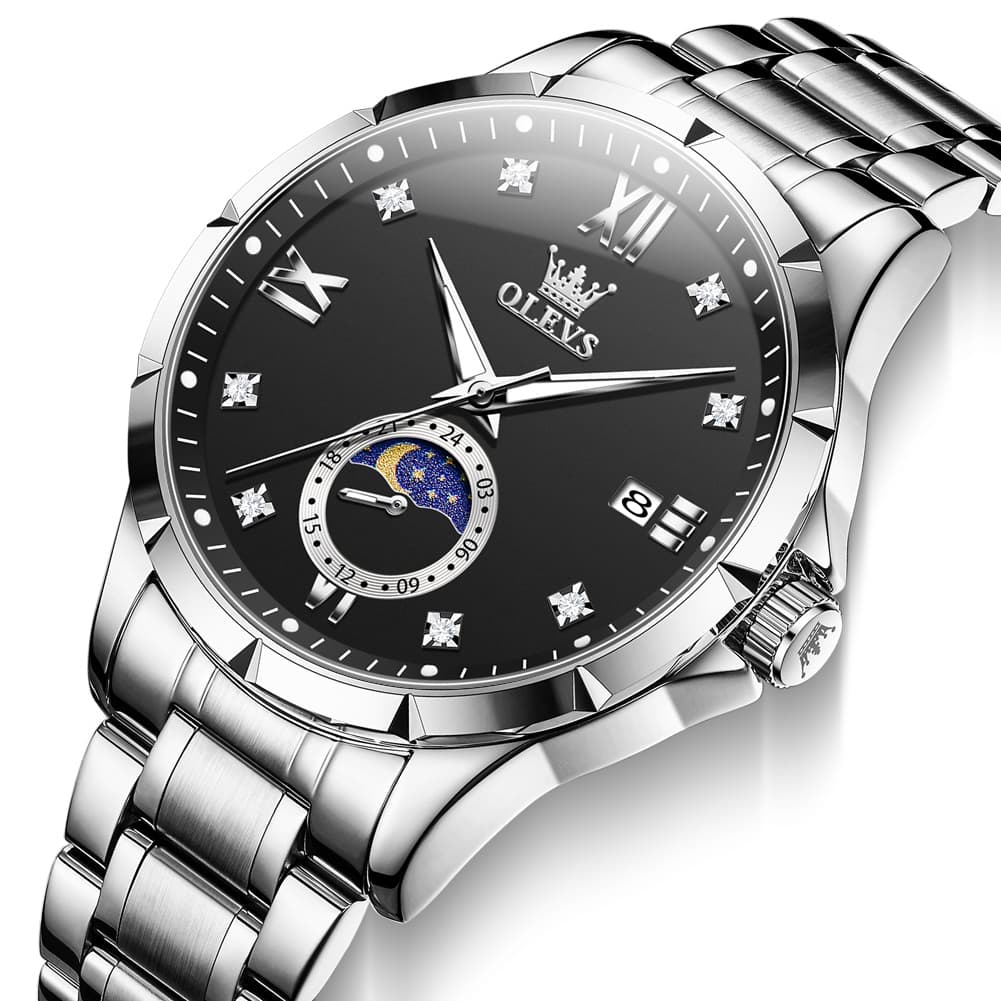 OLEVS 2956 Moon Phase Quartz Watch for Men