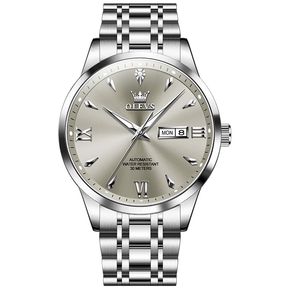OLEVS Diamond Dial Day Date Automatic Mechanical Watch 9956 for Men