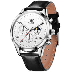 OLEVS 2882 Luxury Moon Phase Chronograph Watch for Men