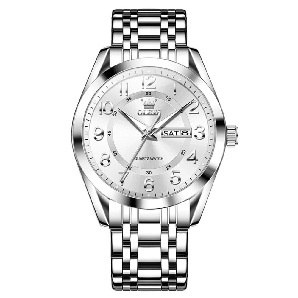 OLEVS 3666 Quartz Luminous Stainless Steel Watch For Men