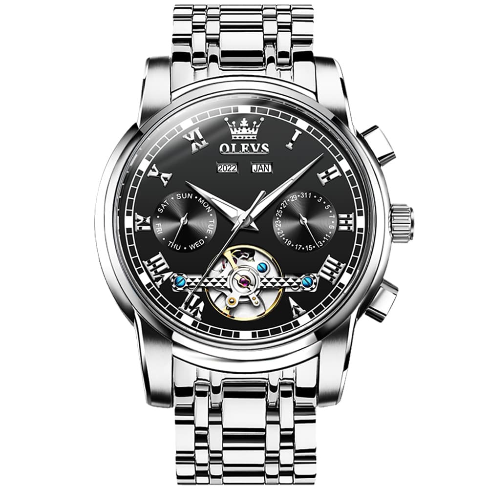 OLEVS 6607 Classic Open Heart Automatic Mechanical Watch for Men