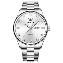 OLEVS 3621 Minimalist Diamond Quartz Watch for Men