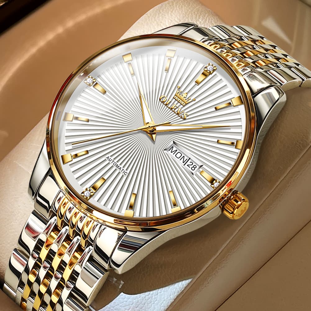 OLEVS 6653 Stainless Steel Automatic Mechanical Watch for Men