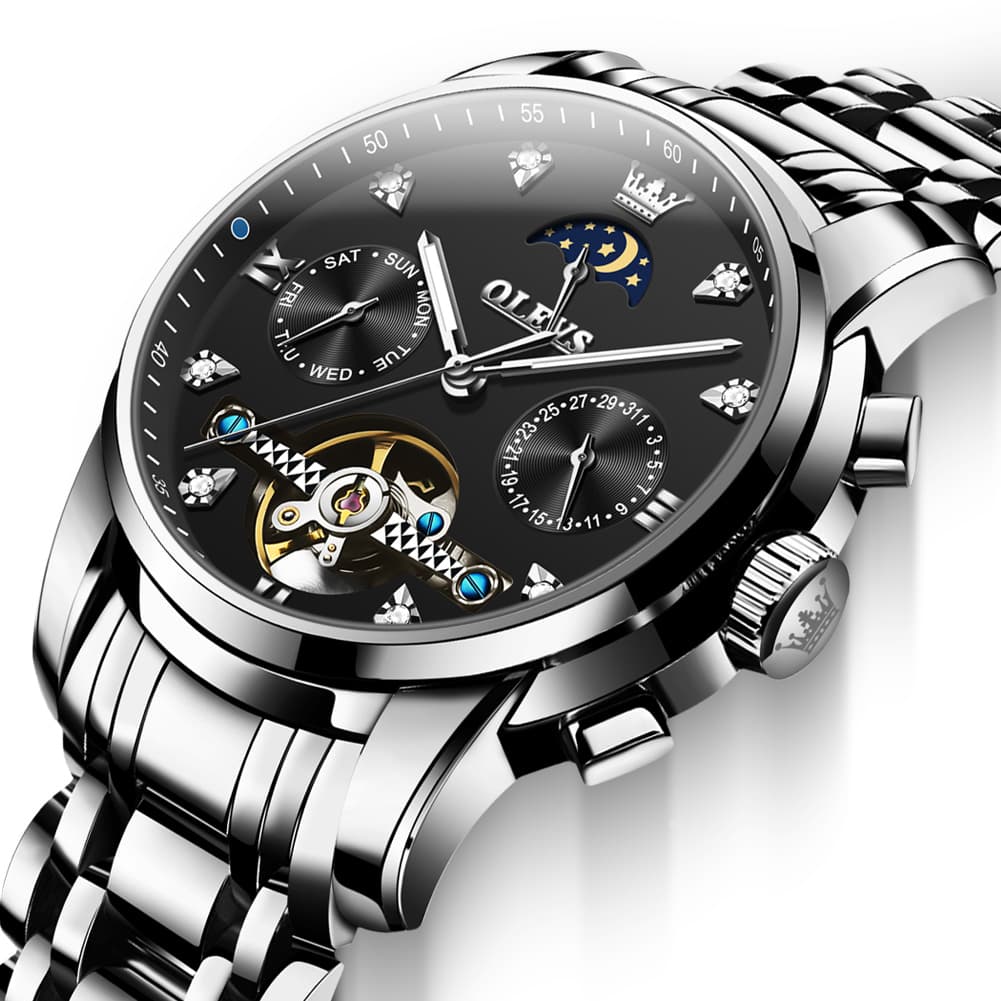 OLEVS 6678 Mechanical Moon Phase Automatic Watch for Men