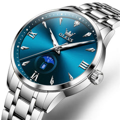 OLEVS 3646 Diamond Mirror Calendar Quartz Watch for Men