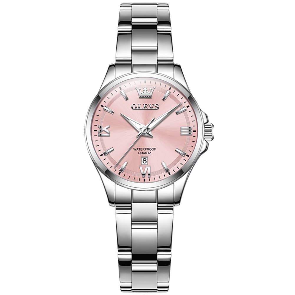 OLEVS 3668 Quartz Pastel Stainless Steel Watch For Women