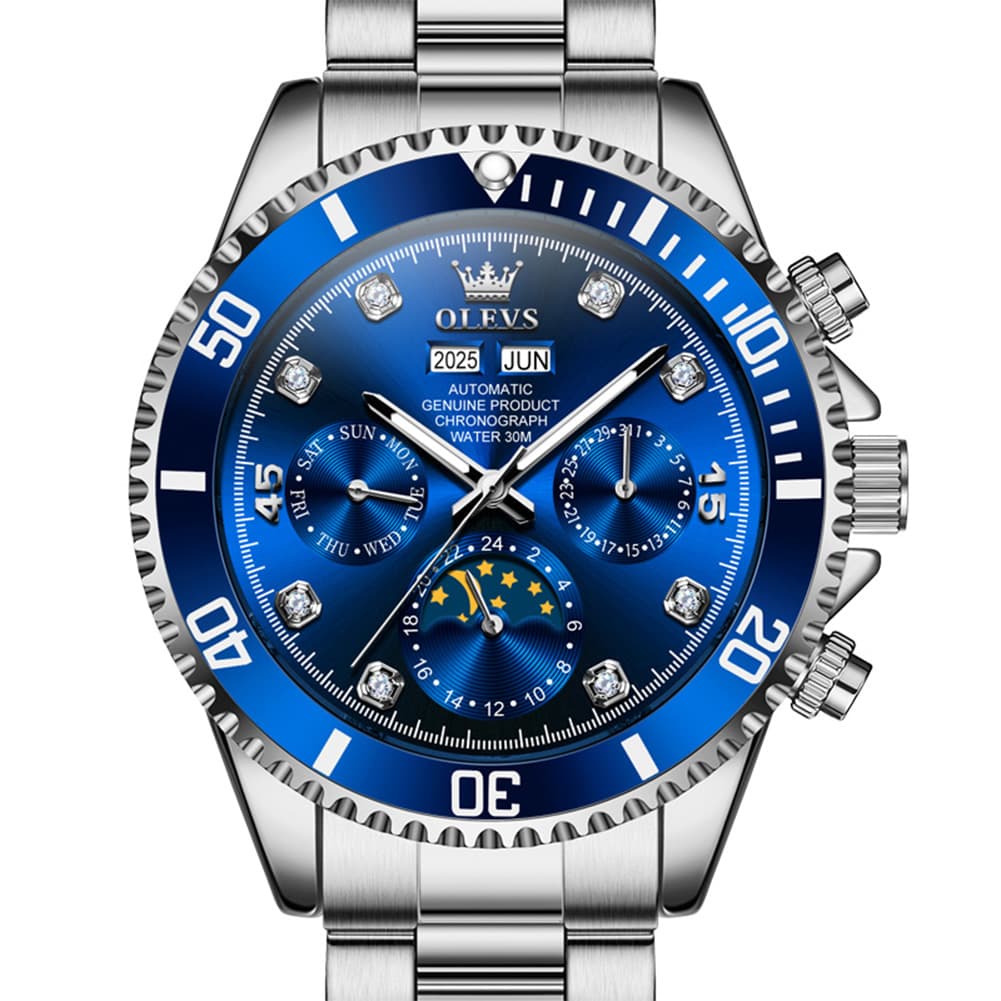 OLEVS 6729 Automatic Moon Phase Mechanical Watch For Men