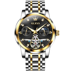 OLEVS 6703 Moon Phase Tourbillon Automatic Mechanical Watch For Men