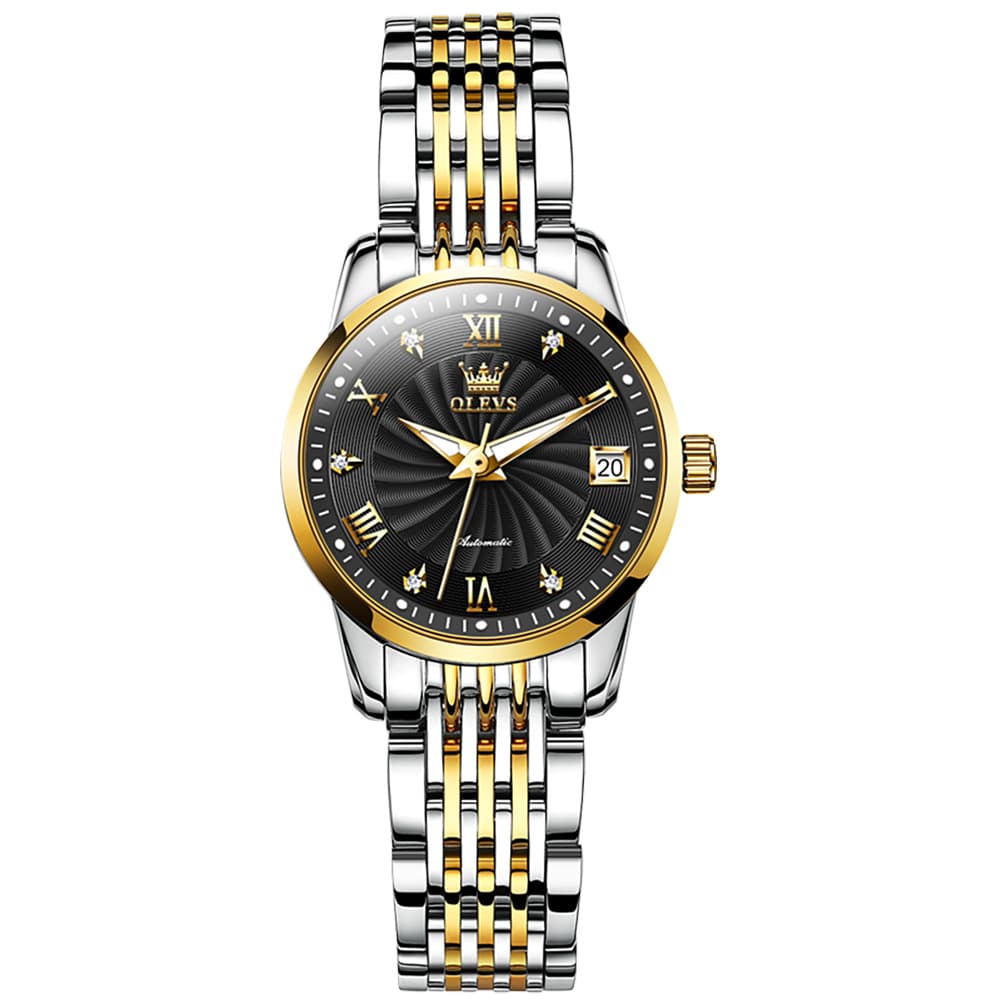 OLEVS 6630 Petite Sunburst Mechanical Watch for Women