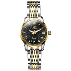 OLEVS 6630 Petite Sunburst Mechanical Watch for Women